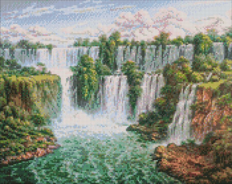 Diamond Painting - Malerischer Wasserfall ©Sergiy Lobach