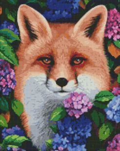 Diamond Painting - Fuchs in Hortensien