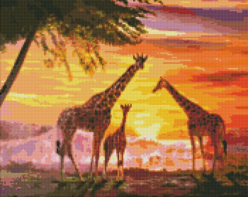 Diamond Painting - Giraffenfamilie ©ArtAlekhina