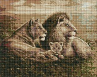 Diamond Painting - Löwenfamilie ©Sergiy Lobach