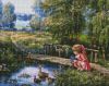 Diamond Painting - Mädchen auf einem Spaziergang ©Sergiy Lobach