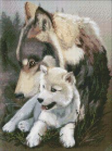 Diamond Painting - Zärtlichkeit der Wölfe