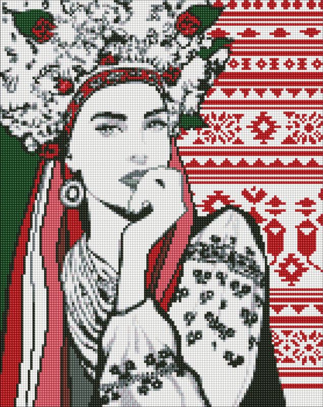 Diamond Painting - Charmante ukrainische Frau ©upillustration