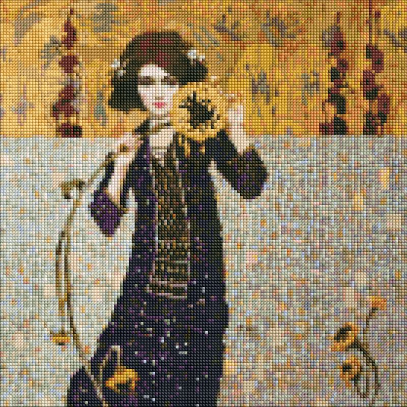 Diamond Painting - Mädchen mit einer Sonnenblume ©tolstukhin artem