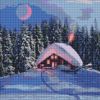 Diamond Painting - Schneebedeckte Hütte