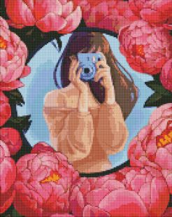 Diamond Painting - Blumen-Selfie ©Kira Corporal 