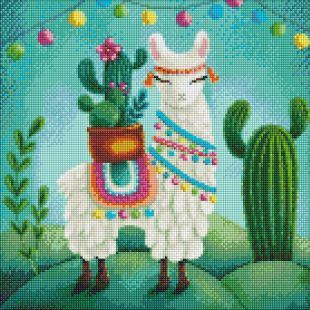 Diamond Painting - Fröhliches Lama ©Elena Schweitzer