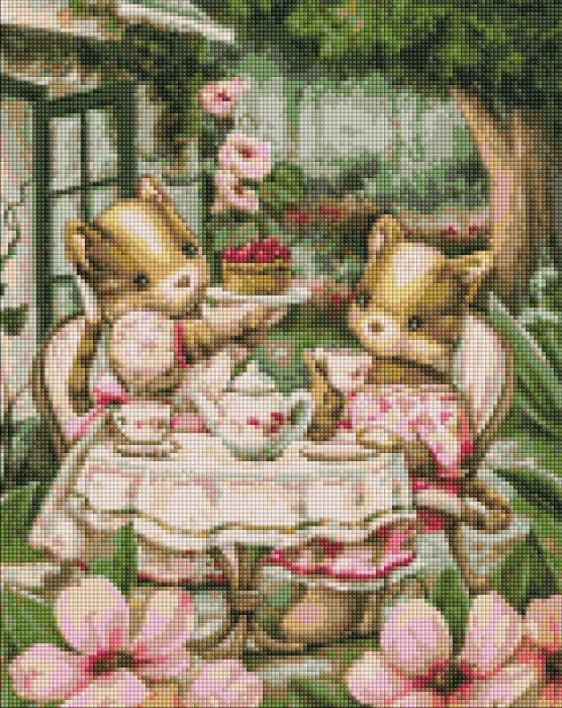Diamond Painting - Teetrinken von Freundinnen ©tanya_bonya