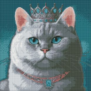 Diamond Painting - Stolzer König mit holografischen Strasssteinen (AB) ©art_selena_ua
