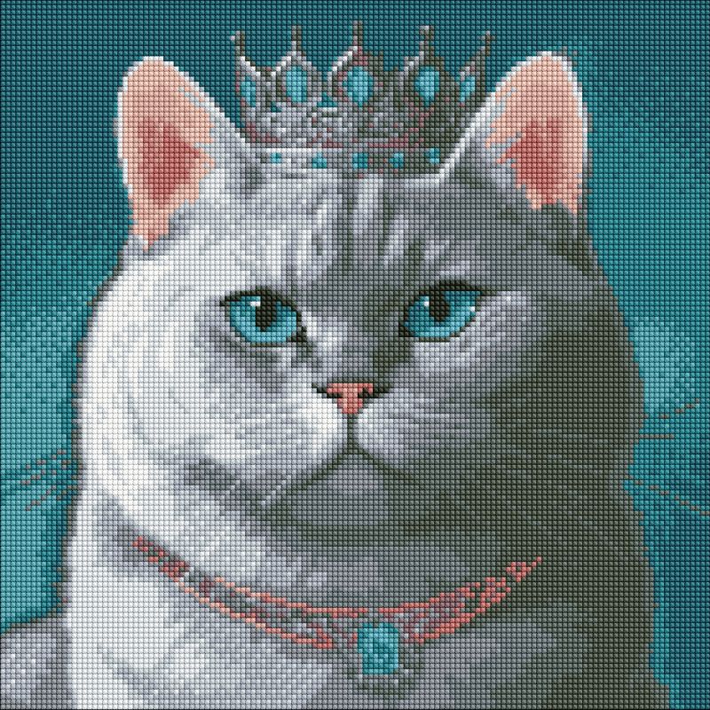 Diamond Painting - Stolzer König mit holografischen Strasssteinen (AB) ©art_selena_ua