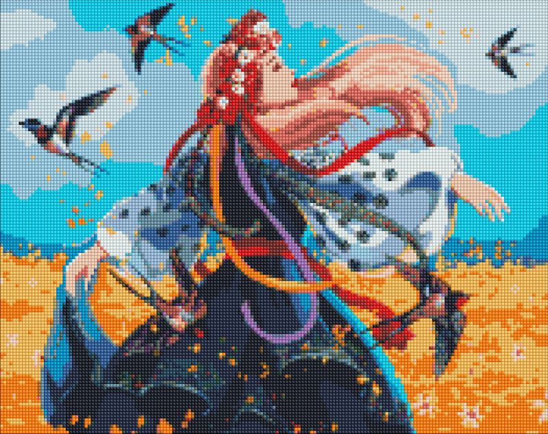 Diamond Painting - Ukrainische Frau beim Tanzen ©Jennifer Sikora