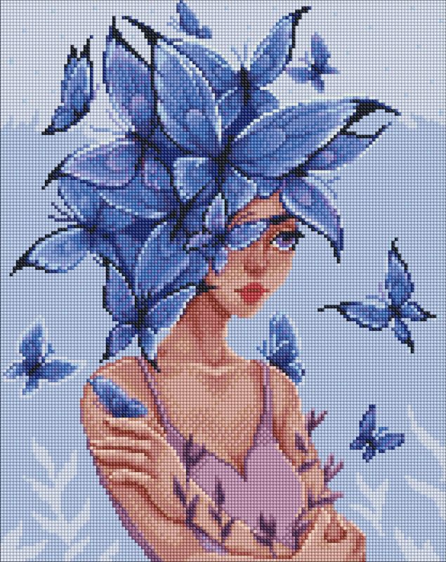 Diamond Painting - Schmetterlingsgedanken mit holografischen Strasssteinen (AB) ©lien_illustration