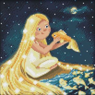 Diamond Painting ohne Rahmen - Der geheime Fluss mit holografischen Strasssteinen (AB) ©Katerina Valeriyva