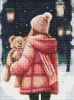 Diamond Painting - Auf einem Winterspaziergang mit holografischen Strasssteinen (AB) ©art_selena_ua