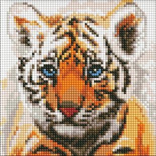 Diamond Painting ohne Rahmen - Kleines Tigerjunges