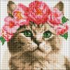 Diamond Painting ohne Rahmen - Anmutige Kitty mit holografischen Strasssteinen (AB) ©art_selena_ua