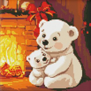 Diamond Painting ohne Rahmen - Heimische Wärme mit holografischen Strasssteinen (AB) ©art_selena_ua