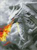 Diamond Painting ohne Rahmen - Feuerspuckender Drache mit holografischen Strasssteinen (AB) ©art_selena_ua
