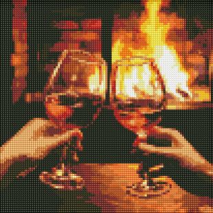 Diamond Painting - Aufwärmen am Kamin ©art_selena_ua