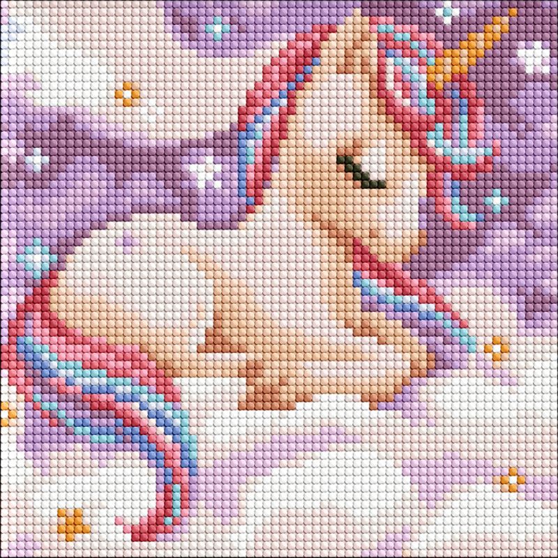 Diamond Painting ohne Rahmen - Bezaubernder Schlaf mit holografischen Strasssteinen (AB) ©tanya_bonya