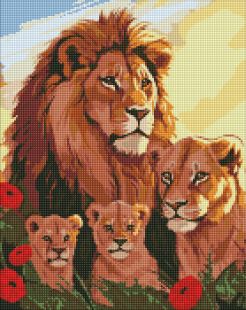 Diamond Painting - Löwenfamilie ©Sergiy Lobach
