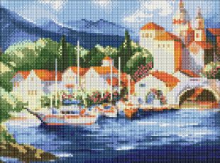 Diamond Painting - Am Fuße der Berge ©BOND Tetiana