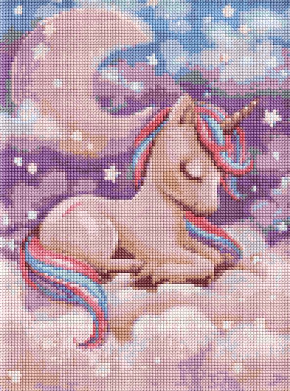 Diamond Painting - Bezaubernder Schlaf mit holografischen Strasssteinen (AB) ©tanya_bonya