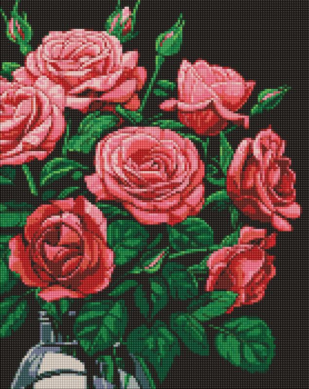 Diamond Painting - Luxuriöse Rosen mit holografischen Strasssteinen (AB) ©art_selena_ua
