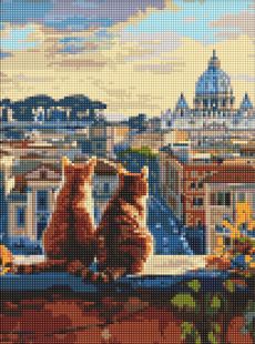 Diamond Painting ohne Rahmen - Die Katzen in Rom ©art_selena_ua