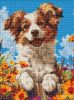 Diamond Painting ohne Rahmen - Ein Hund in Blumen ©art_selena_ua