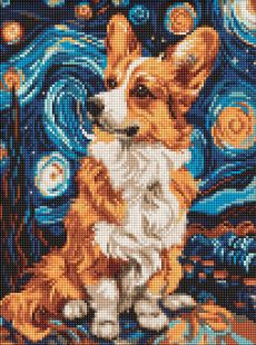 Diamond Painting ohne Rahmen - Ein liebenswerter Corgi ©art.solomiia