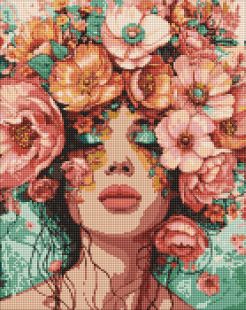 Diamond Painting - Ein Mädchen mit Blumen ©victoria_art___