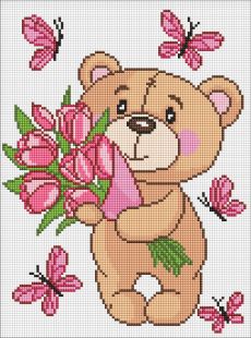 Diamond Painting - Ein liebenswerter Teddybär