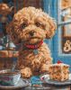 Diamond Painting - Maltipoo im Kaffeehaus ©art_selena_ua