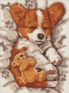 Diamond Painting - Ein schläfriger Corgi ©art_selena_ua