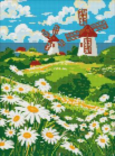 Diamond Painting ohne Rahmen - Ein Feld voller Gänseblümchen ©art_selena_ua