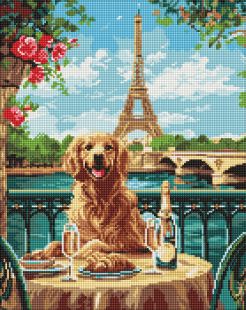 Diamond Painting - Ein Retriever in Paris ©art_selena_ua