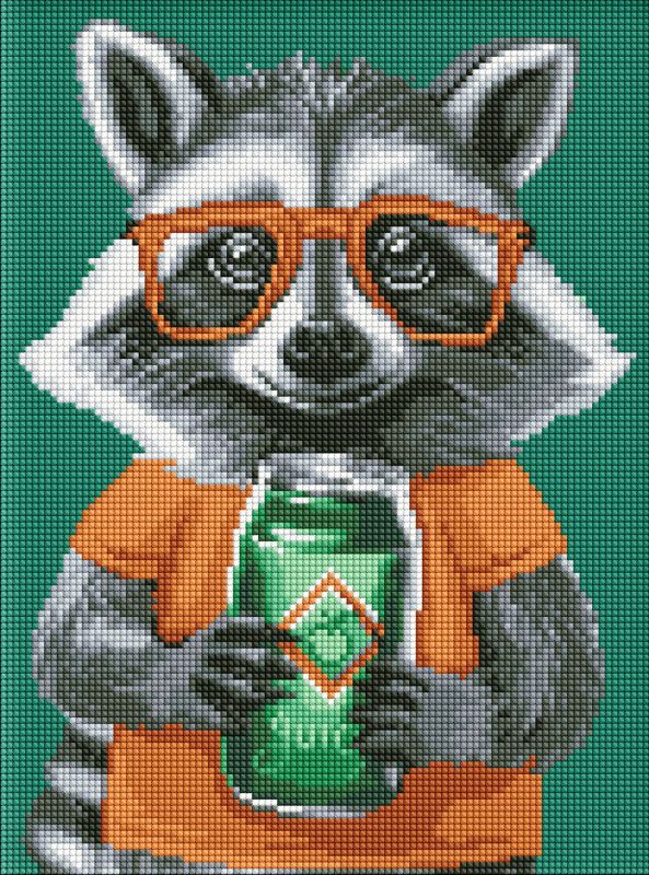 Diamond Painting - Niedlicher Waschbär ©art_selena_ua