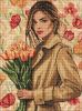 Diamond Painting - Mädchen im Mantel mit Tulpen ©art_selena_ua