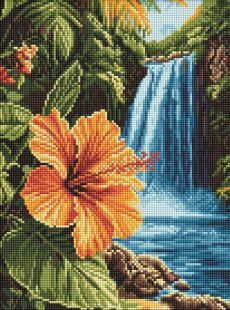 Diamond Painting - Tropischer Wasserfall ©art_selena_ua