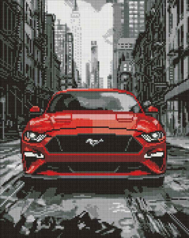 Diamond Painting - Der rote Mustang ©art_selena_ua