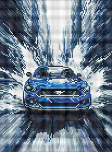 Diamond Painting - Ein blauer Mustang ©art_selena_ua