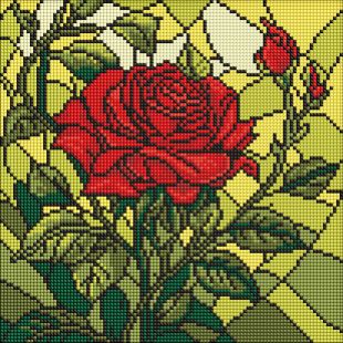 Diamond Painting - Buntglasfenster. Rose ©art_selena_ua
