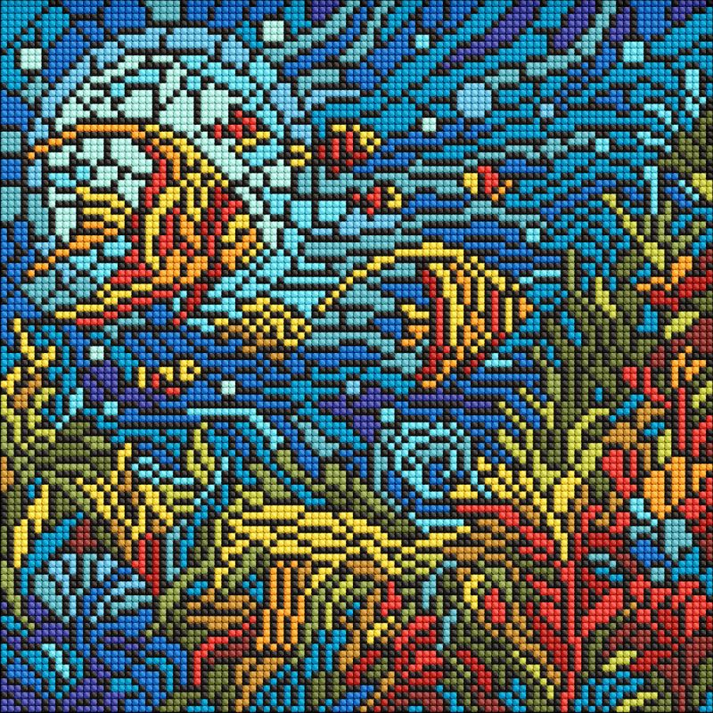 Diamond Painting - Buntglasfenster. Meereswelt ©art_selena_ua