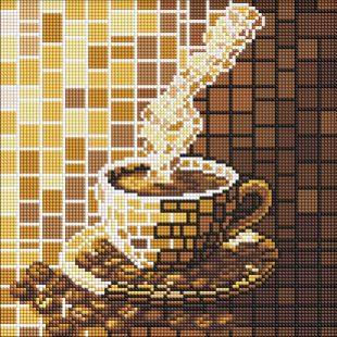 Diamond Painting - Buntglasfenster. Kaffee ©art_selena_ua