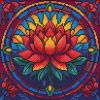 Diamond Painting - Buntglasfenster. Lotus ©art_selena_ua
