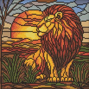 Diamond Painting - Buntglasfenster. Löwe ©art_selena_ua
