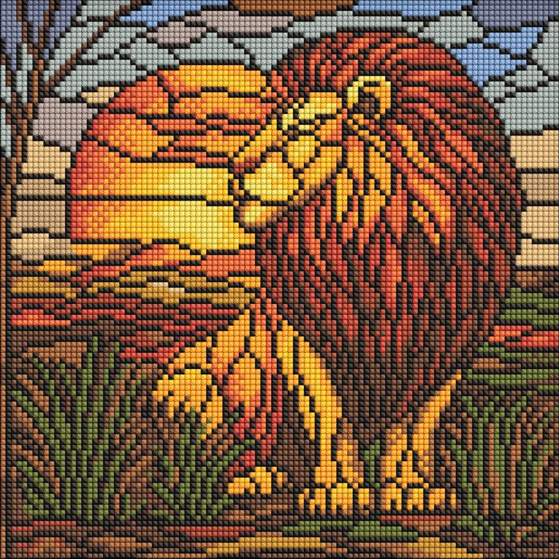 Diamond Painting - Buntglasfenster. Löwe ©art_selena_ua