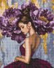 Diamond Painting - Ballerina mit violetten Pfingstrosen ©art_selena_ua