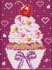 Diamond Painting ohne Rahmen - Appetitliche Torte mit holografischen Strasssteinen (AB) ©Mariia Davydova
